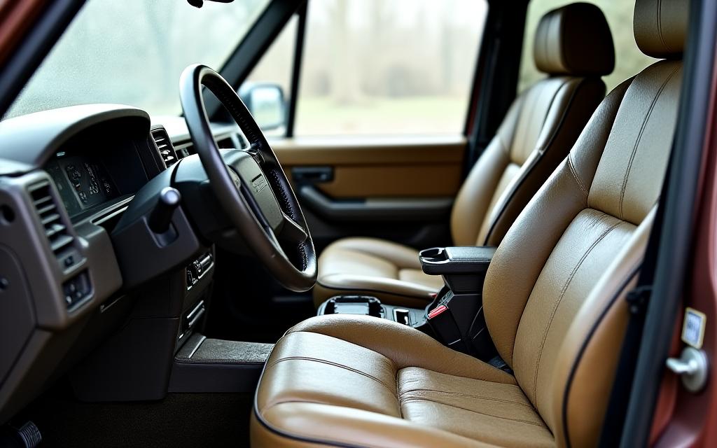 Before interior restoration on a Range Rover.